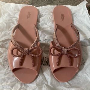 Melissa Ela Chrome Metallic Pink SZ 7 New in Box